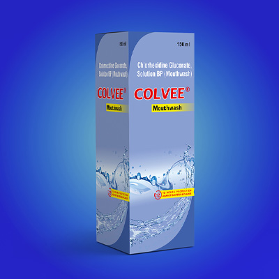 A-pack-of-Colvee-Mouthwash-Solution-standing-on-a-bluish-background
